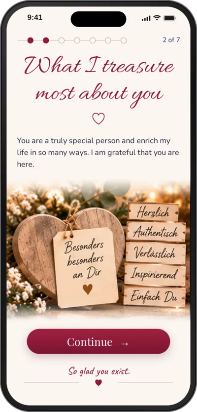 Scene 2 of 7: Your personal words
